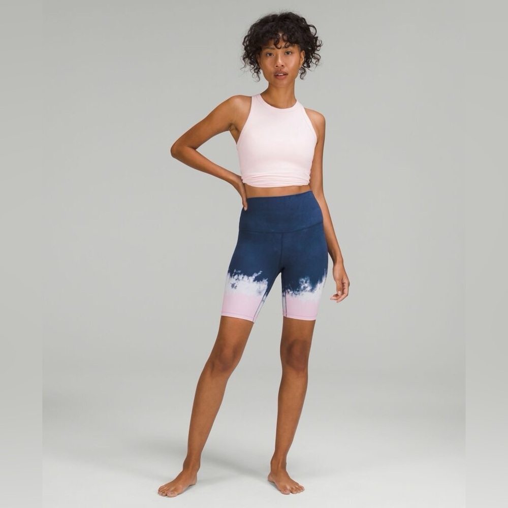 Lululemon (6) Align High-Rise Short 8" Circulate Tie Dye Align Short Blue Pink